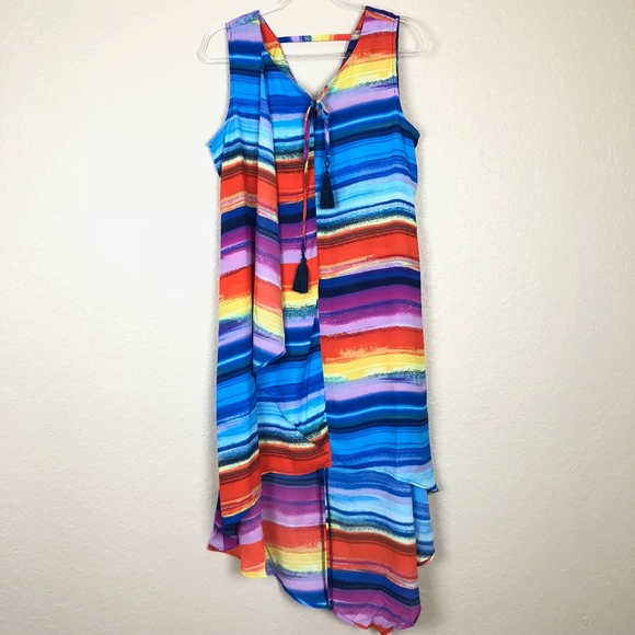 Cupio Dresses & Skirts - CUPIO Sleeveless Summer Dress Bright Colors M